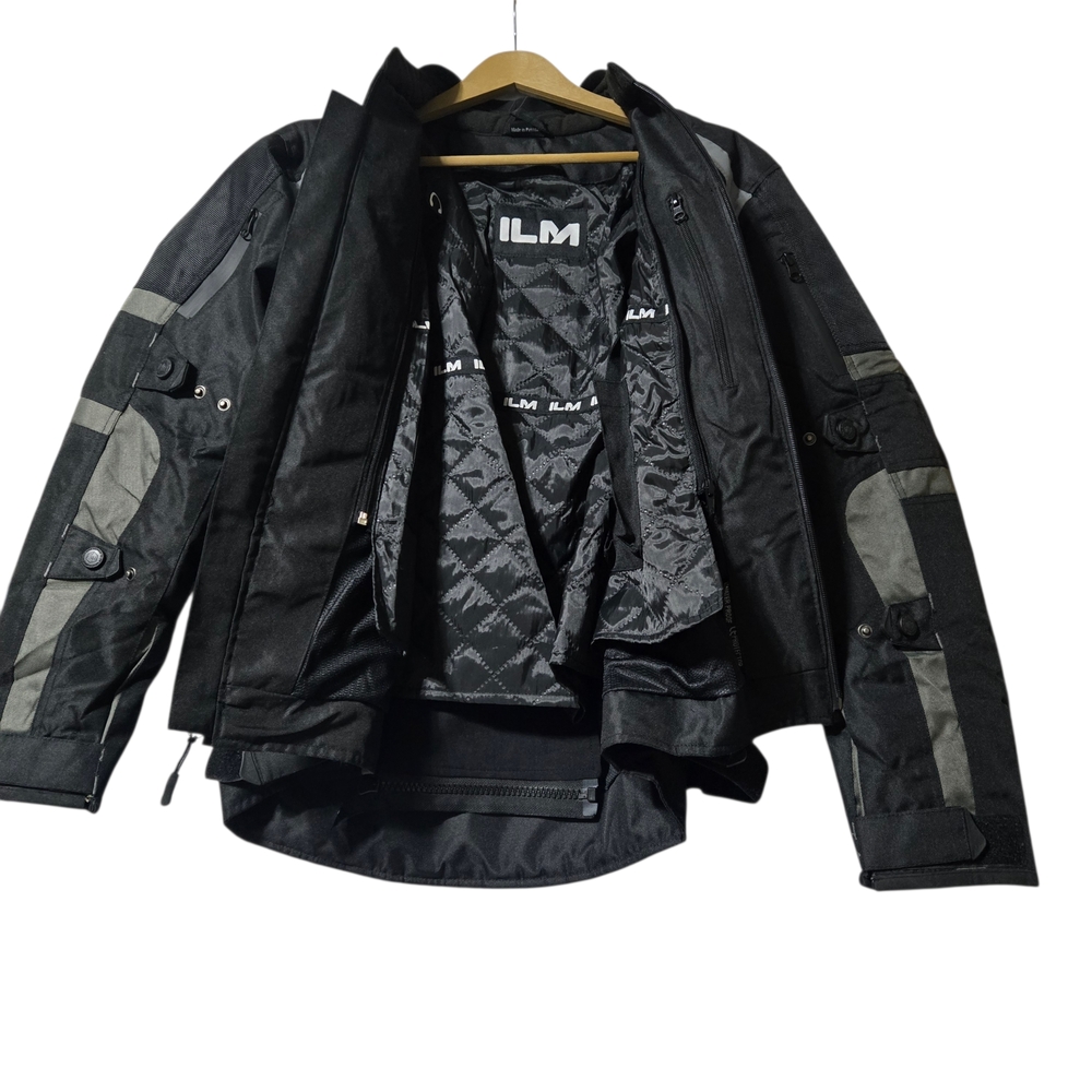 ILM Motorcycle Riding Jacket Men's Size S Black & Gray Jacket NWT